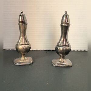 Vintage Benedict Proctor silver salt and pepper shakers